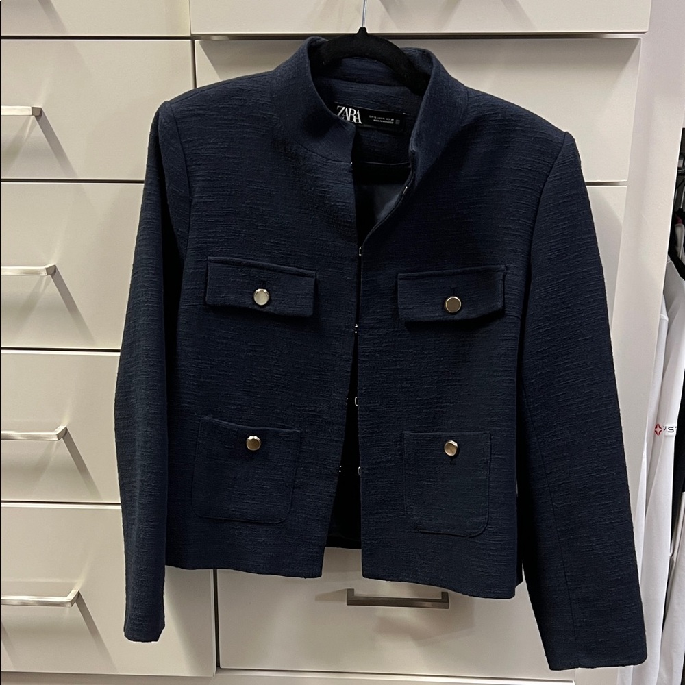 Zara Women's Dark Blue Blazer